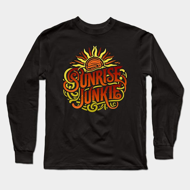 Sunrise Junkie Long Sleeve T-Shirt by Sideways Tees